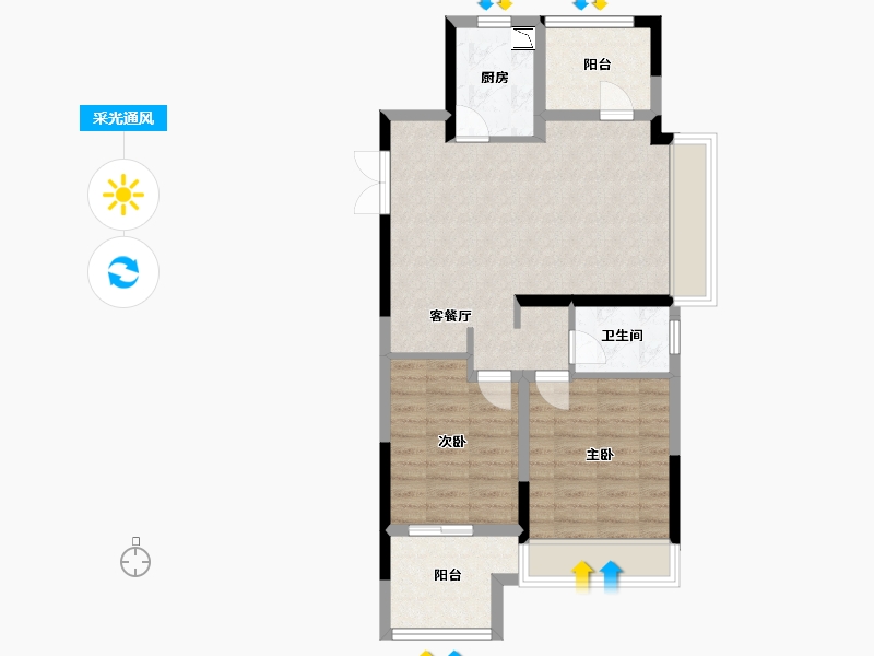 浙江省-湖州市-房总达昌府-71.20-户型库-采光通风