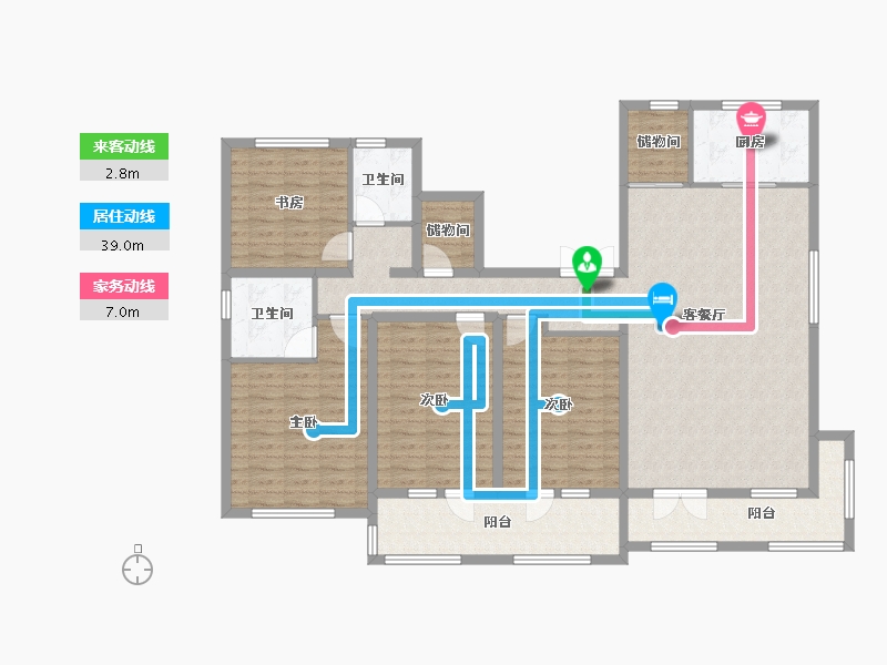 山东省-青岛市-六和庄园-151.58-户型库-动静线