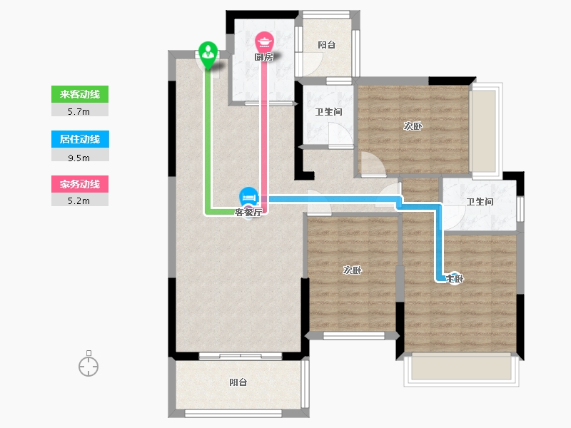 广东省-清远市-云星洲-96.18-户型库-动静线