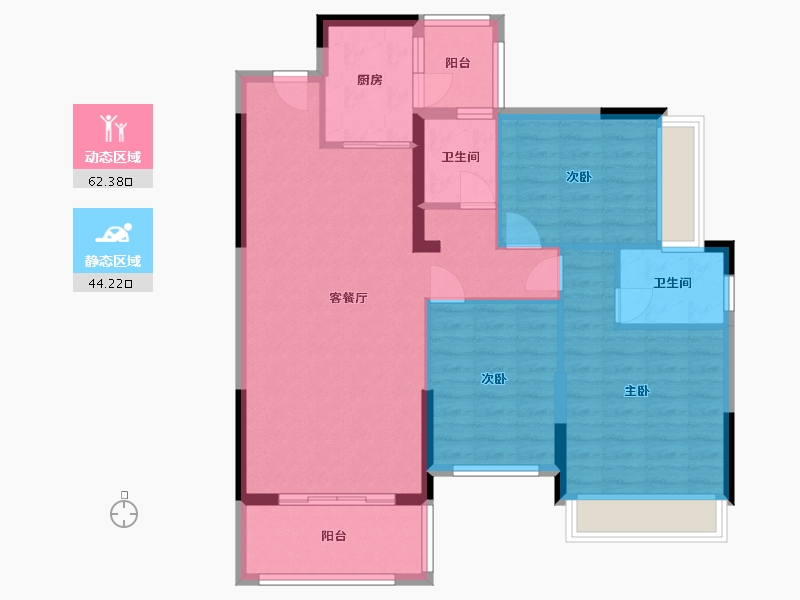 广东省-清远市-云星洲-96.18-户型库-动静分区