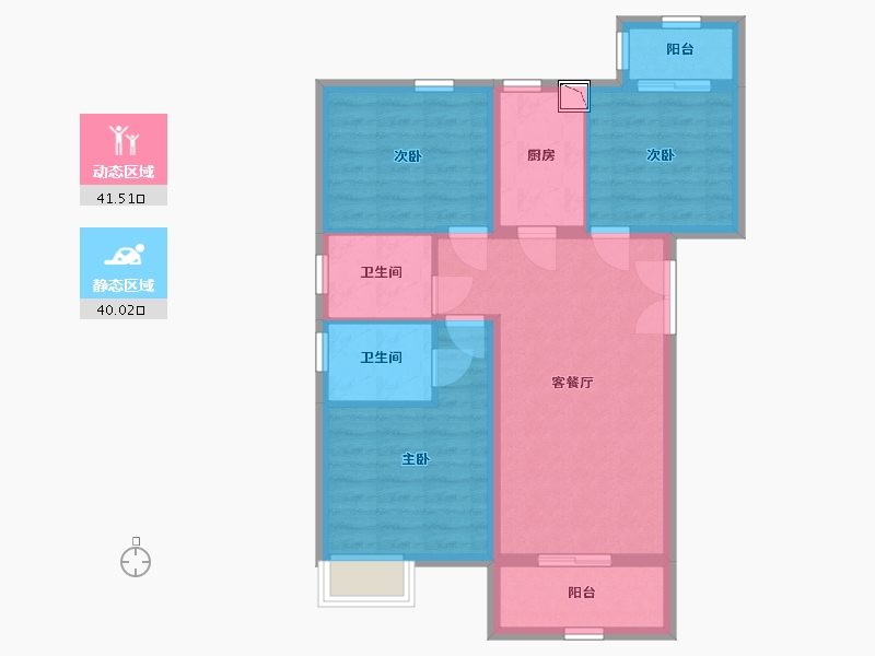 河南省-郑州市-汇泉西悦城-72.34-户型库-动静分区