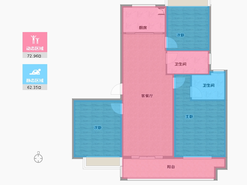 江苏省-盐城市-九龙华府-123.00-户型库-动静分区