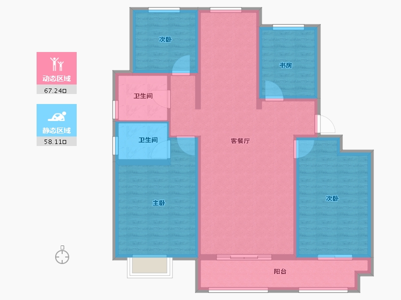 山东省-滨州市-东湖宝瑞-112.31-户型库-动静分区