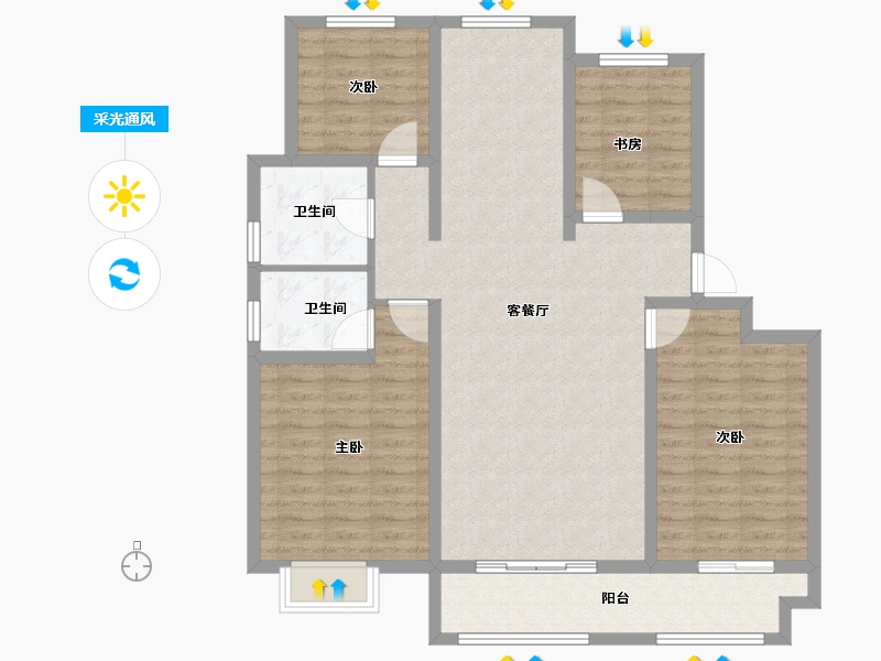 山东省-滨州市-东湖宝瑞-112.31-户型库-采光通风