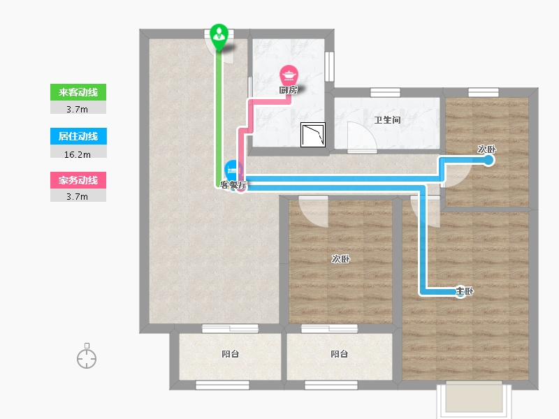 河南省-郑州市-康桥康城-76.51-户型库-动静线