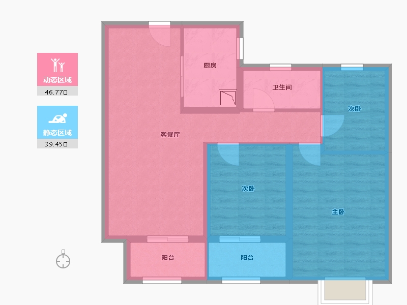 河南省-郑州市-康桥康城-76.51-户型库-动静分区