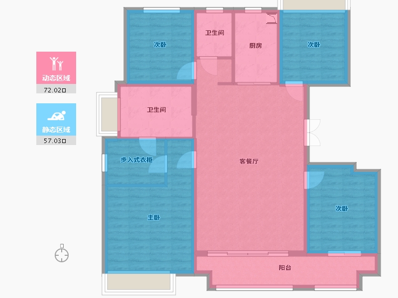 江苏省-南京市-泰禾金尊府-116.24-户型库-动静分区