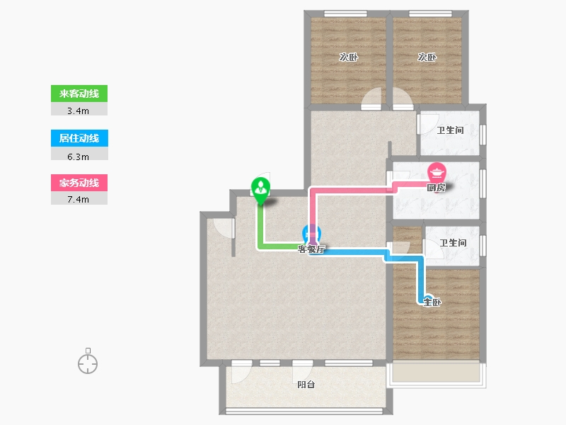 山东省-青岛市-上流和苑-113.35-户型库-动静线