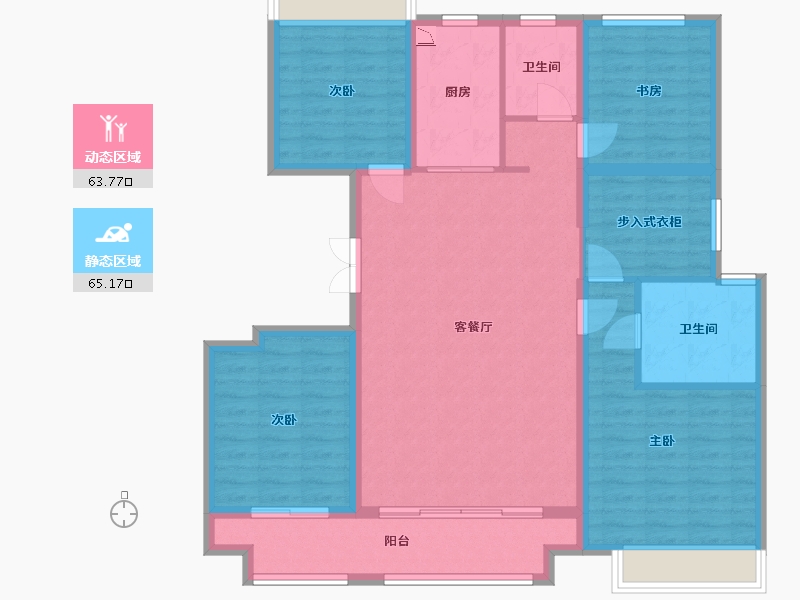 江苏省-南京市-泰禾金尊府-116.00-户型库-动静分区