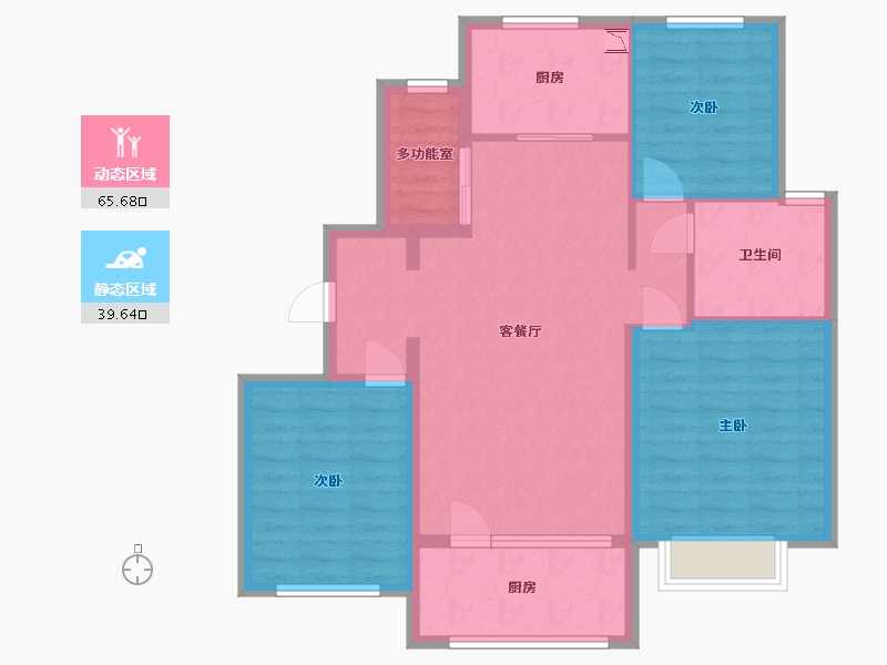 山东省-济宁市-崇德公馆-94.40-户型库-动静分区