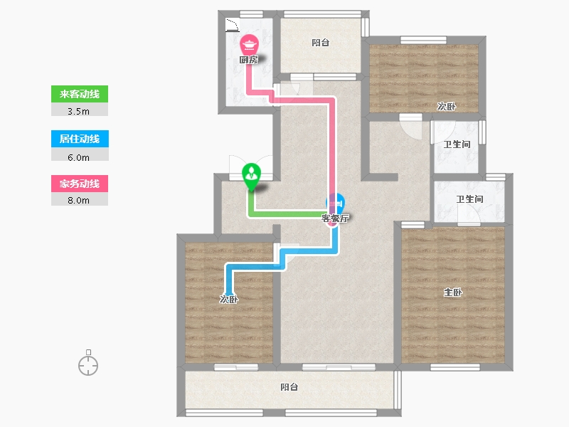 山东省-济宁市-崇德公馆-102.40-户型库-动静线