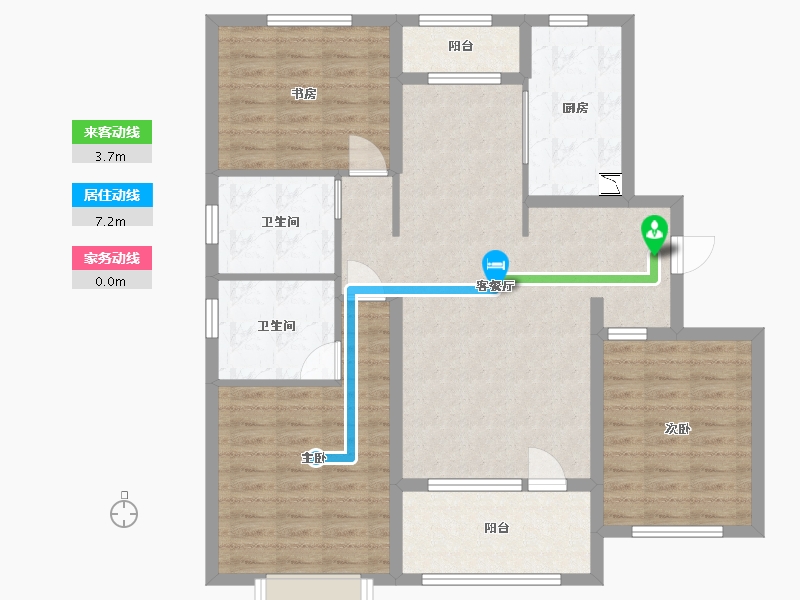 山东省-济宁市-崇德公馆-102.40-户型库-动静线