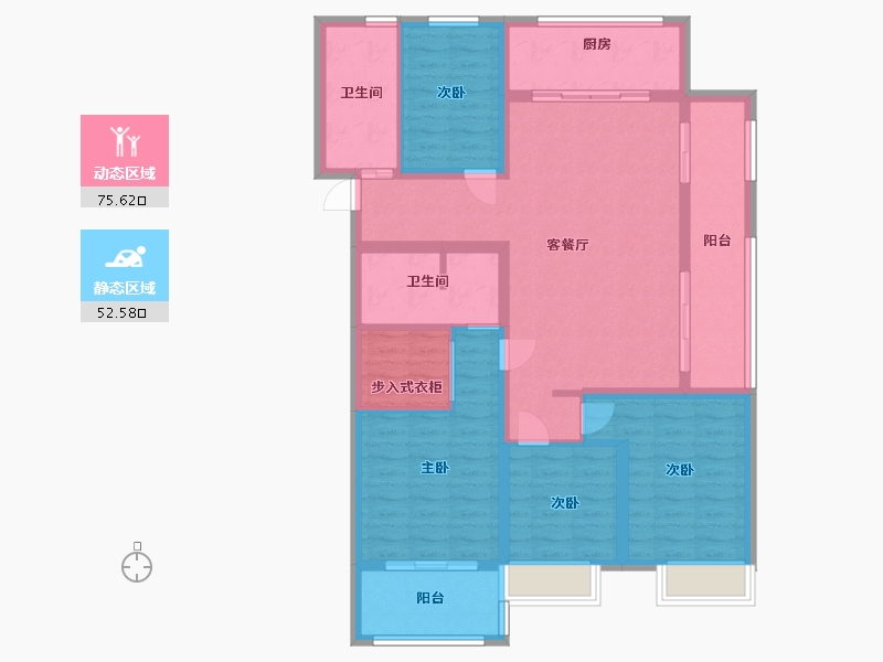 山东省-滨州市-东湖宝瑞-114.40-户型库-动静分区