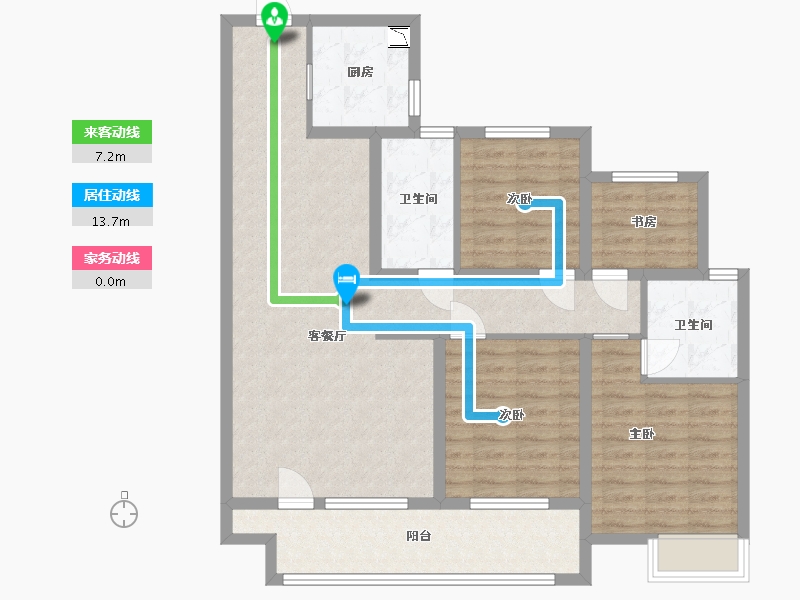 山东省-滨州市-石榴・玉兰湾-102.40-户型库-动静线