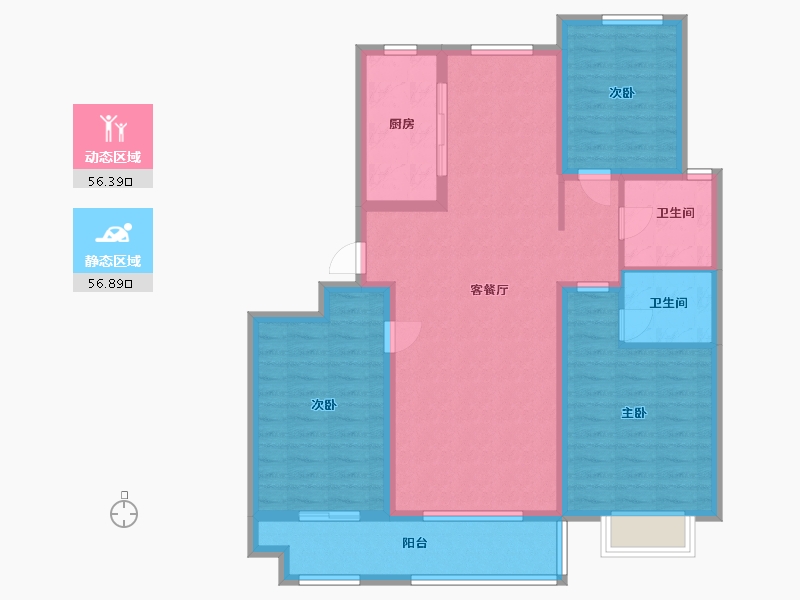 山东省-滨州市-东湖宝瑞-101.60-户型库-动静分区