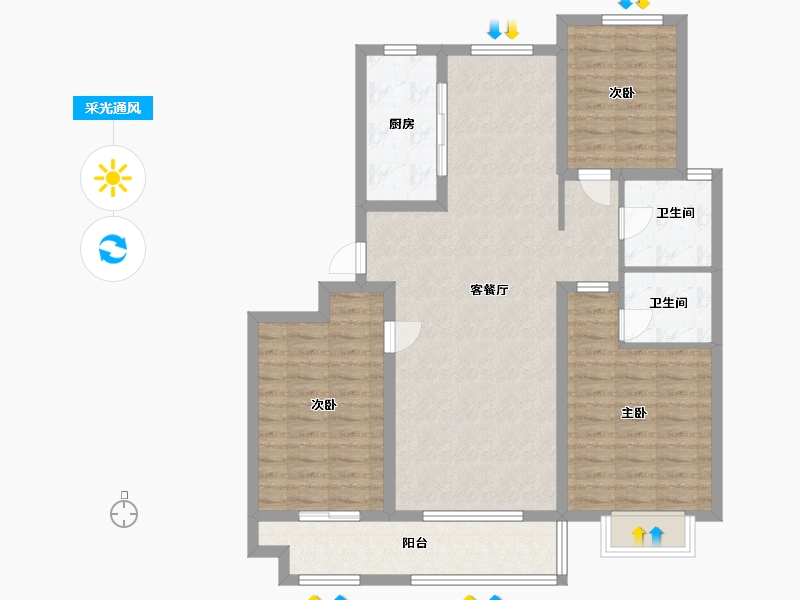 山东省-滨州市-东湖宝瑞-101.60-户型库-采光通风