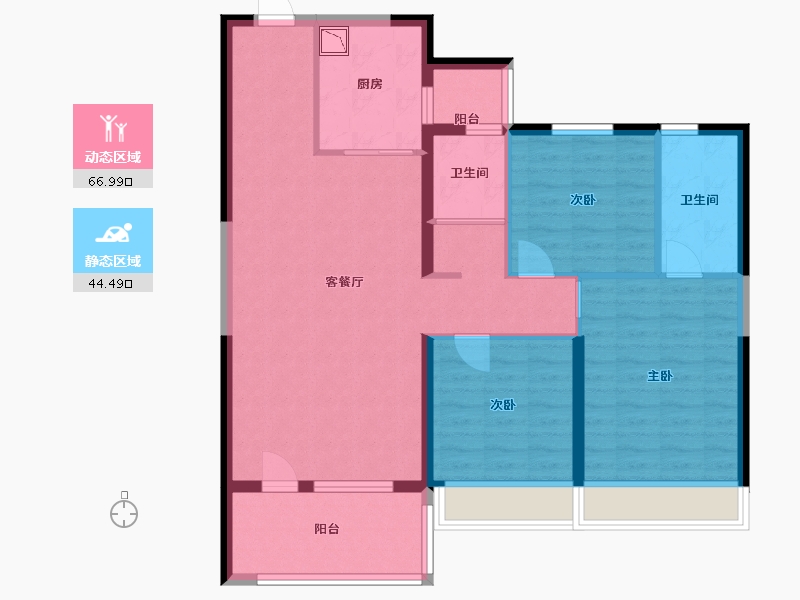 山东省-滨州市-中南碧桂园翡丽之光-100.00-户型库-动静分区