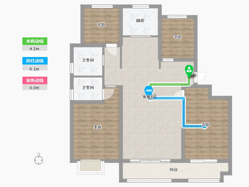 山东省-滨州市-东湖宝瑞-109.60-户型库-动静线