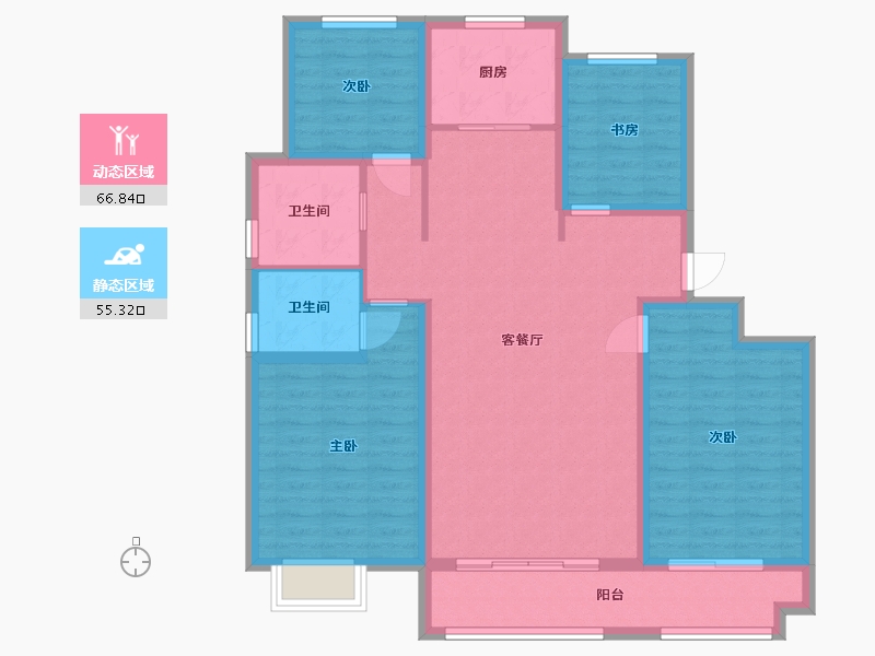 山东省-滨州市-东湖宝瑞-109.60-户型库-动静分区