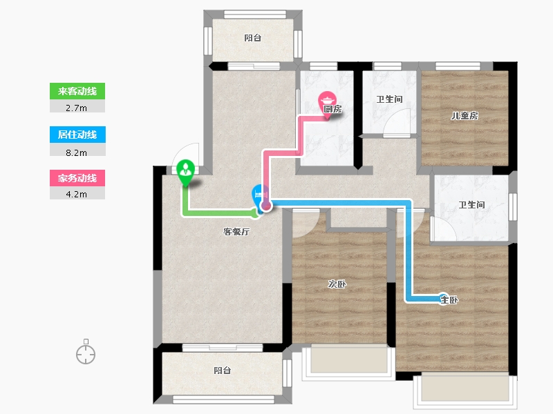 河南省-郑州市-融侨悦澜庭-79.99-户型库-动静线