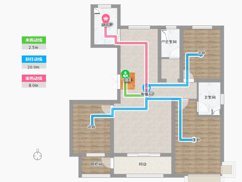 宁夏回族自治区-银川市-凤凰华府-93.72-户型库-动静线