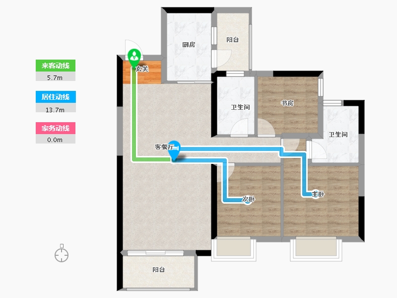 贵州省-贵阳市-贵州当代MOMΛ未来城-85.56-户型库-动静线