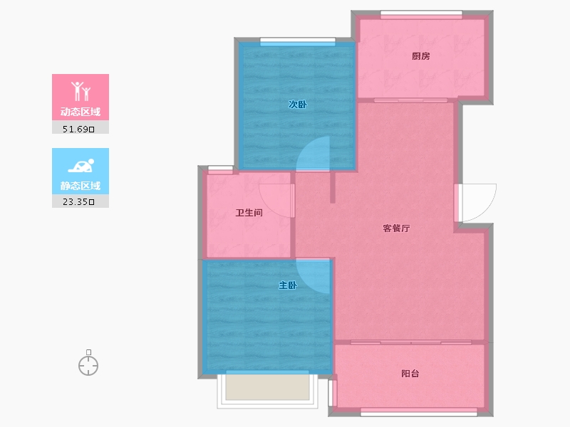 山东省-青岛市-天一镜台山-68.80-户型库-动静分区