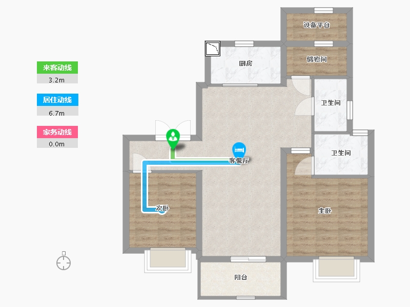 河南省-安阳市-建业桂园-77.80-户型库-动静线