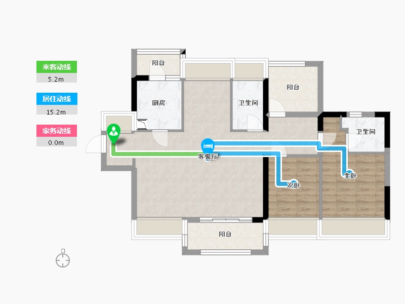 广东省-惠州市-中洲半岛城邦-85.39-户型库-动静线