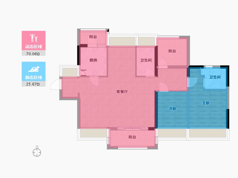 广东省-惠州市-中洲半岛城邦-85.39-户型库-动静分区