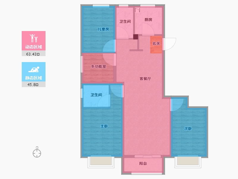 山西省-太原市-融创中心-97.77-户型库-动静分区