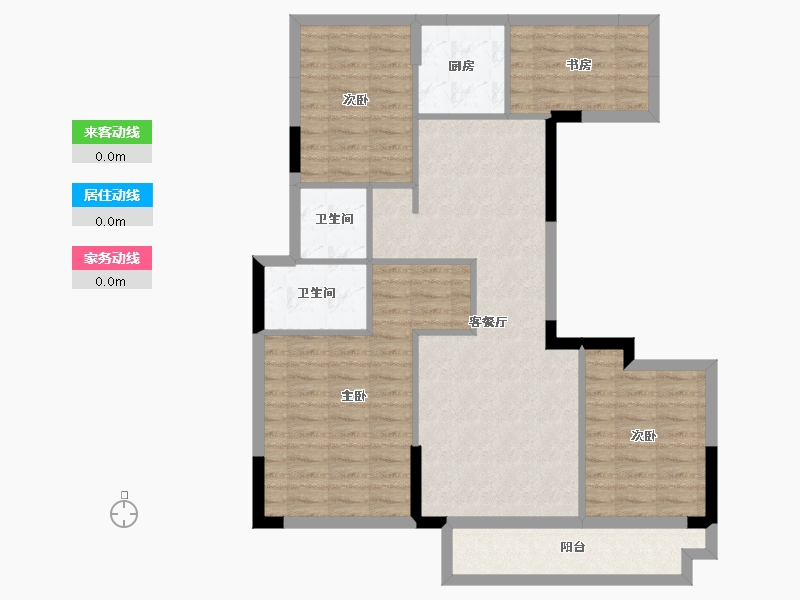 浙江省-宁波市-逸湾小筑-105.52-户型库-动静线