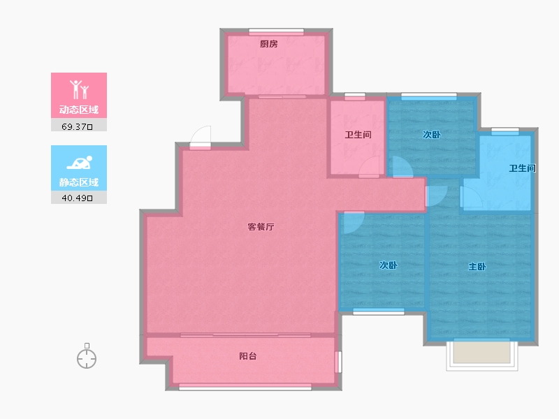 山东省-青岛市-天一镜台山-100.80-户型库-动静分区