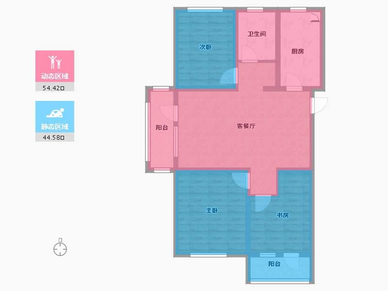 山东省-青岛市-碧水明珠-87.20-户型库-动静分区