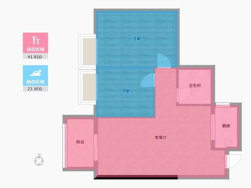 福建省-福州市-中联·御景湾-59.43-户型库-动静分区