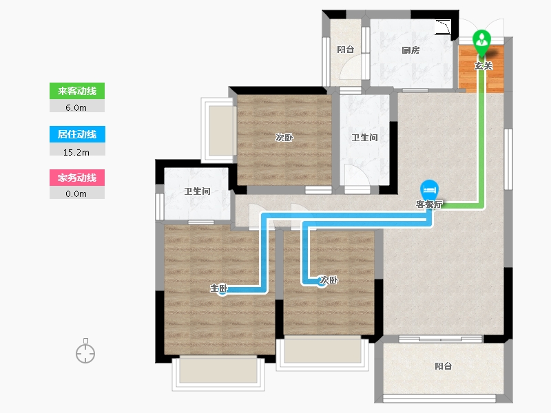 四川省-成都市-凤溪院子-83.33-户型库-动静线