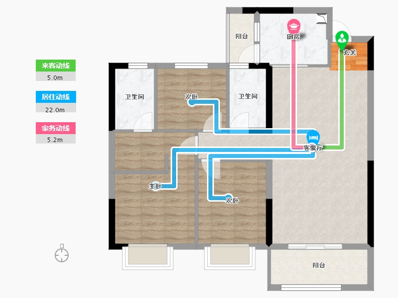 贵州省-贵阳市-贵州当代MOMΛ未来城-88.84-户型库-动静线