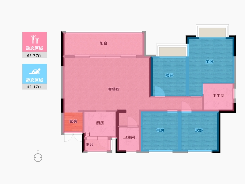 四川省-成都市-凤溪院子-95.02-户型库-动静分区