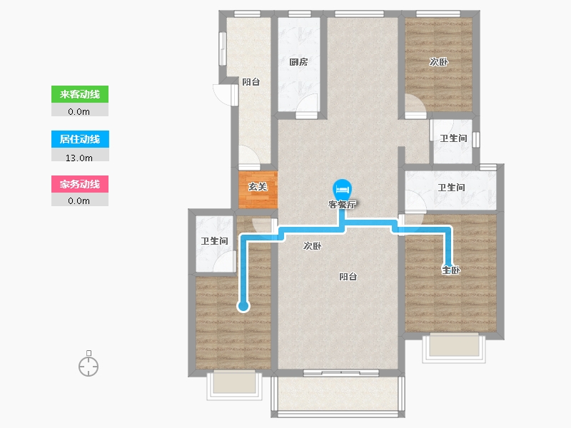 河南省-安阳市-润安 枫景台-115.40-户型库-动静线