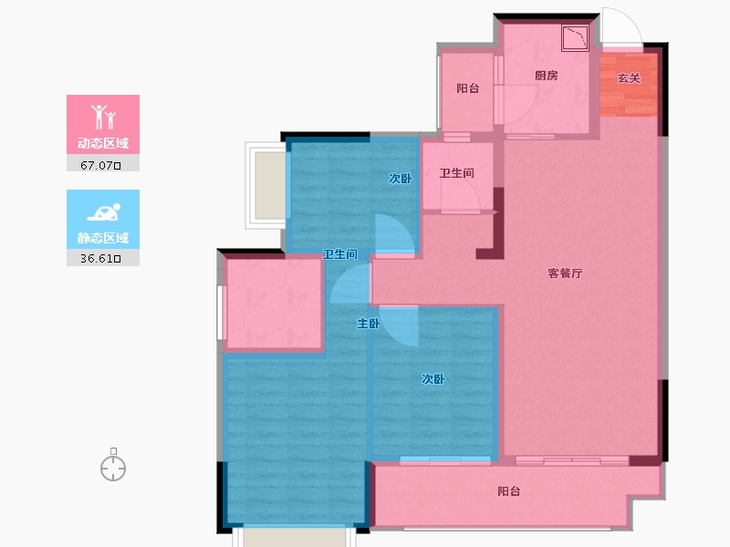 贵州省-贵阳市-贵州当代MOMΛ未来城-92.80-户型库-动静分区