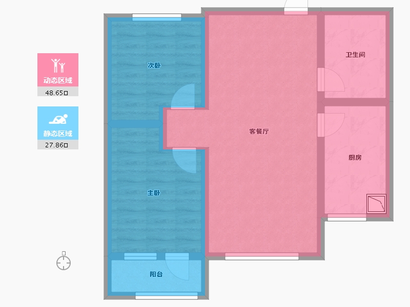 山东省-青岛市-碧水明珠-67.26-户型库-动静分区