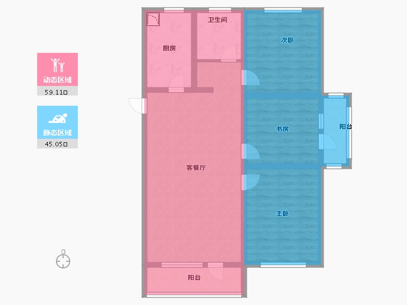 山东省-青岛市-碧水明珠-92.00-户型库-动静分区