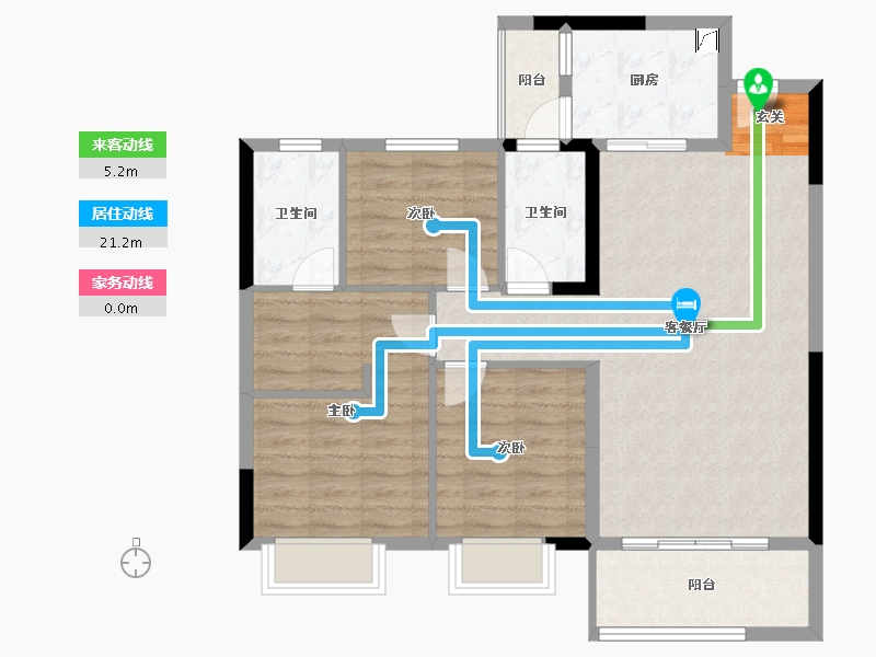 贵州省-贵阳市-贵州当代MOMΛ未来城-88.79-户型库-动静线