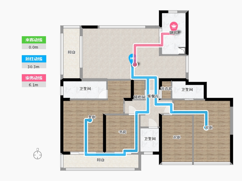 浙江省-温州市-阳光城招商檀境-148.80-户型库-动静线