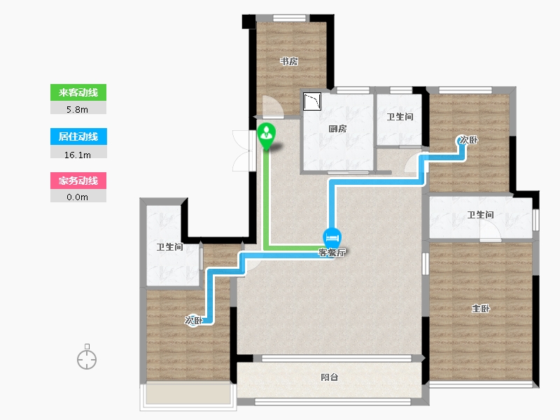 浙江省-温州市-阳光城招商檀境-127.20-户型库-动静线