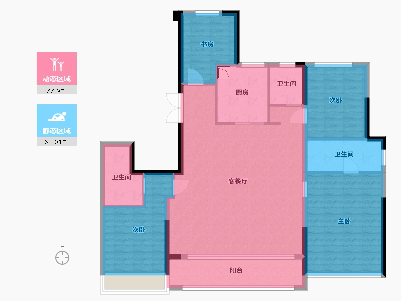 浙江省-温州市-阳光城招商檀境-127.20-户型库-动静分区