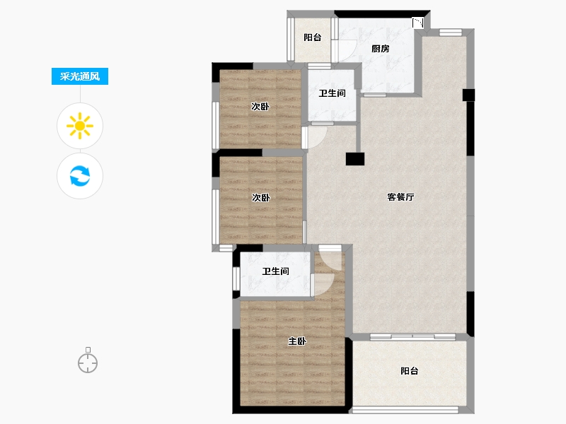 四川省-成都市-富国上邦-99.24-户型库-采光通风