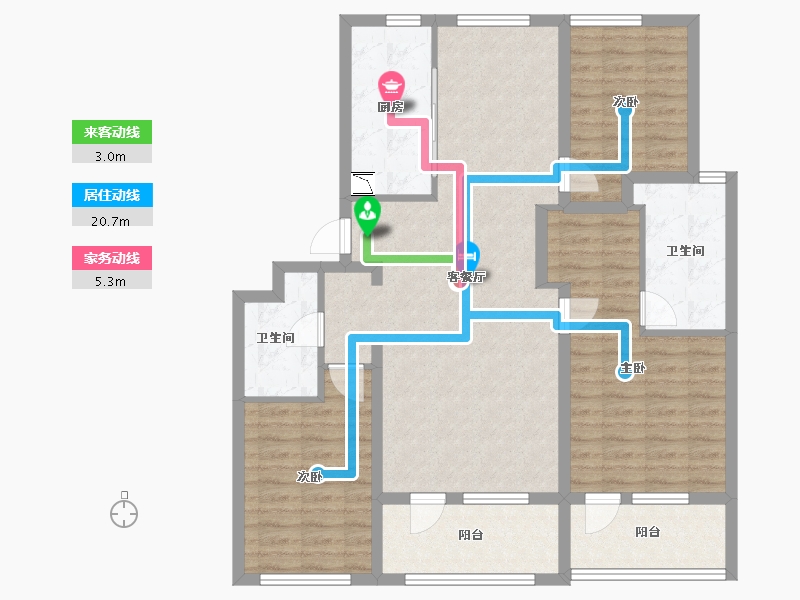 山东省-青岛市-腾讯双创小镇丨青岛-108.74-户型库-动静线