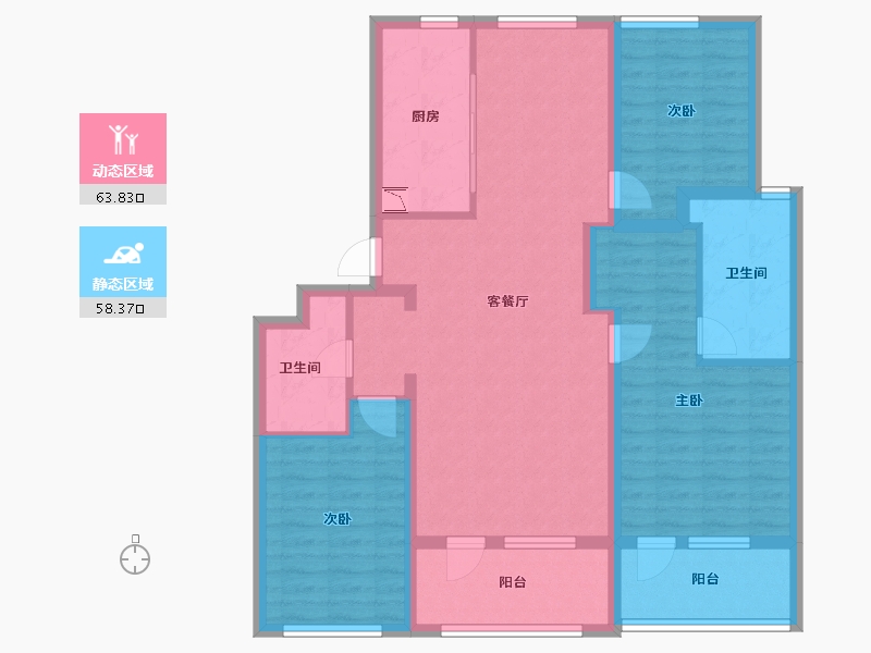 山东省-青岛市-腾讯双创小镇丨青岛-108.74-户型库-动静分区