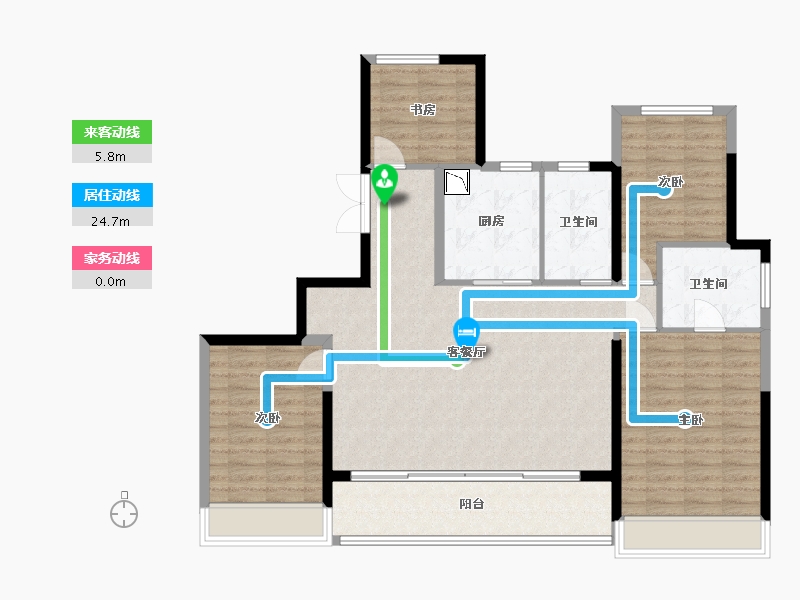 浙江省-温州市-阳光城招商檀境-114.39-户型库-动静线